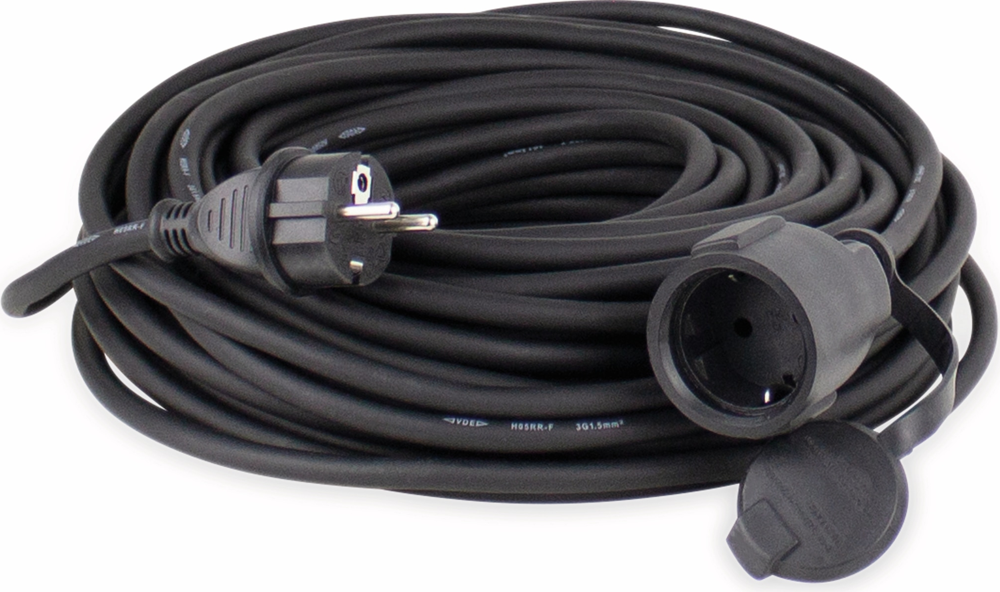 As - Schwabe Cavo Prolunga 12V 7 Poli Per Caravan E Camper – 2 Metri, IP44, Nero - 2