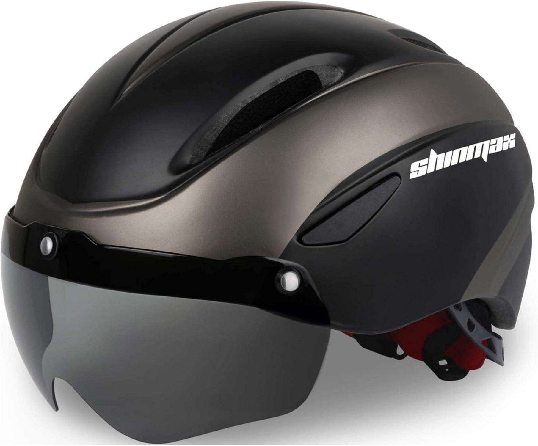 Sonstige Shinmax Fahrradhelm mit Visier Abnehmbarer Magnetisch Schwarz