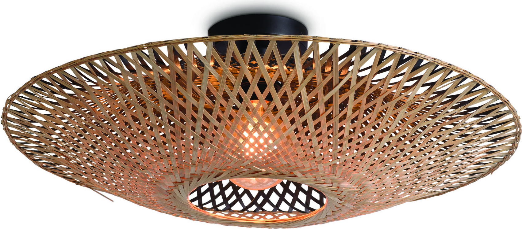 GOOD&MOJO - Deckenleuchte Kalimantan - Bambus - Ø44cm KALIMANTAN/C12/BN