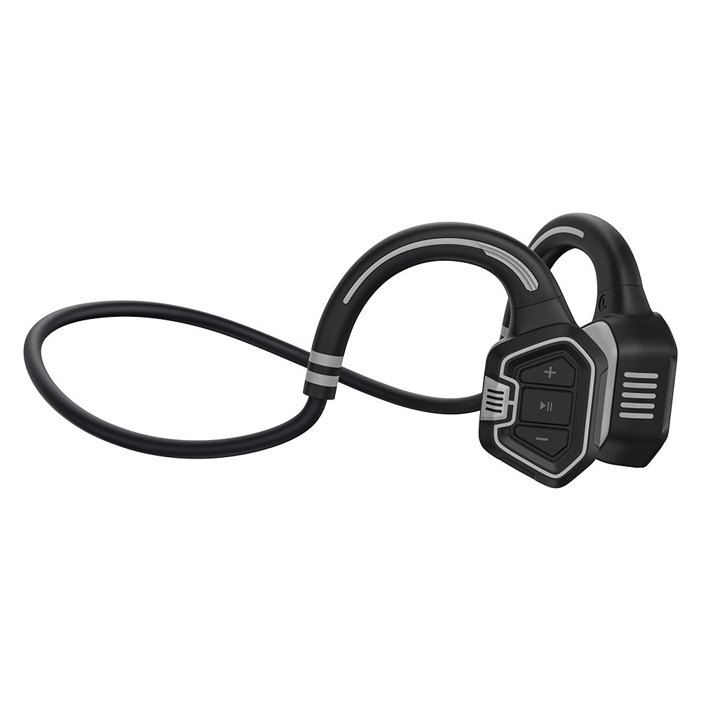 EVOLVEO BoneSwim MP3 16GB, bluetooth bezdrôtové slúchadlá s mikrofónom na lícne kosti, šedé