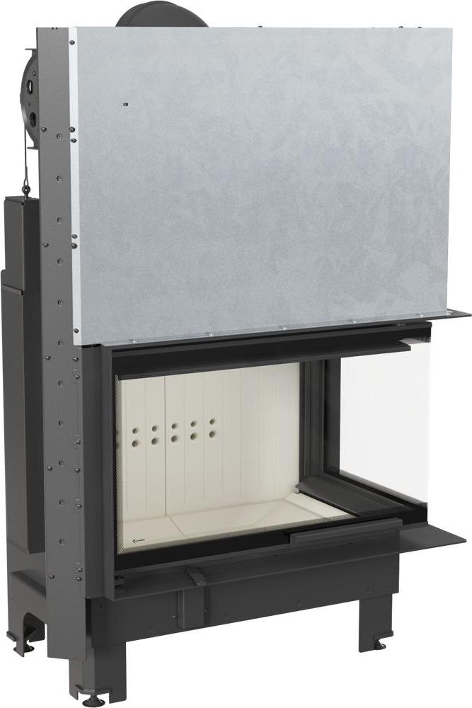 Oceľový krb KRATKI MBO pravý 15 kW Ø 200 zdvíhací