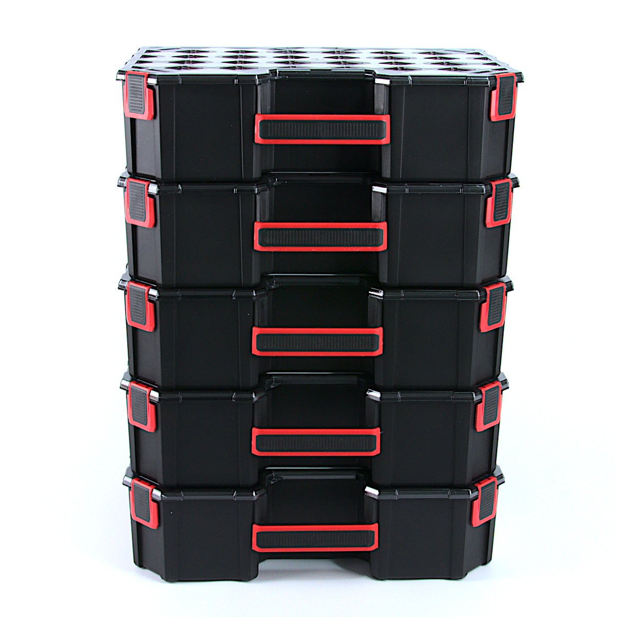 5x C 3/4 Sortierboxen Sortierkoffer Kleinteilebox variable Facheinteilung Boxen 