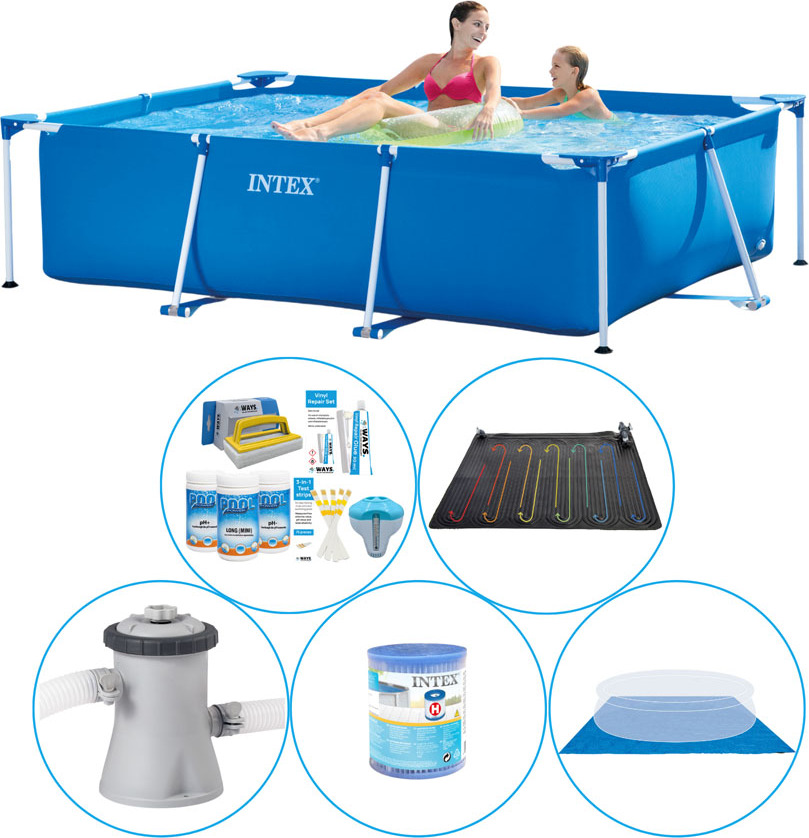 Intex Rámový bazén obdĺžnikový 220x150x60 cm - 6-dielny - Bazén Plus Príslušenstvo