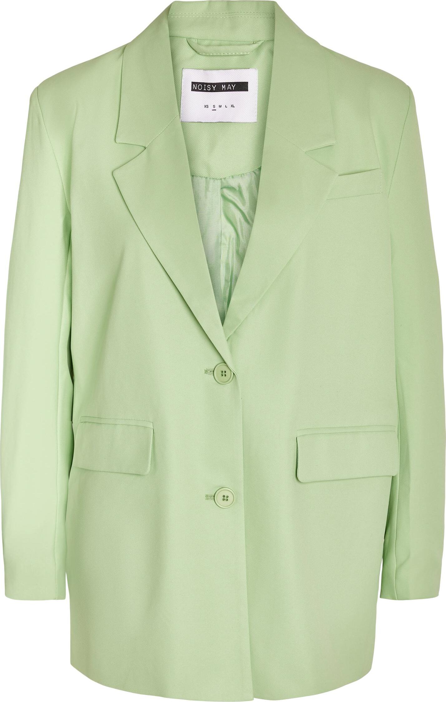 Noisy May Curve oversized dad blazer co-ord in navy pinstripe