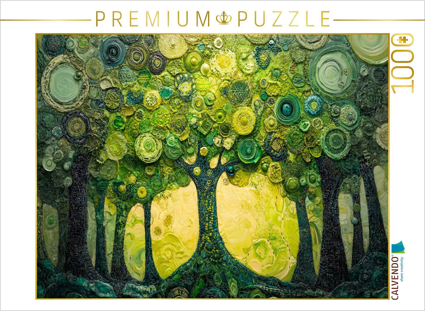 CALVENDO Puzzle Sonnentanz im Blätterdach | 1000 Teile Lege-Größe 64x48cm Foto-Puzzle für glückliche Stunden