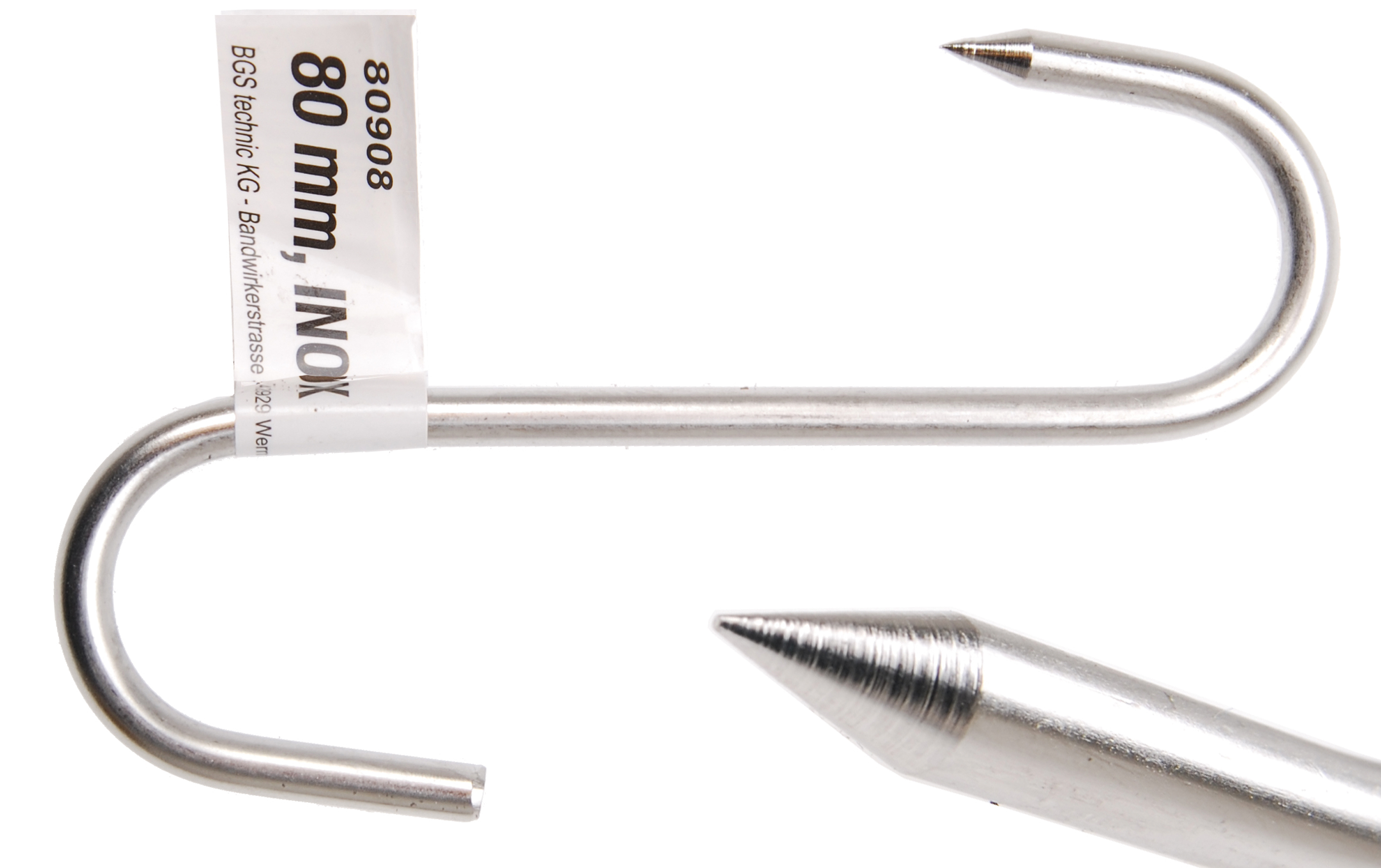 KRAFTMANN 80908 Fleischerhaken, 80 mm, INOX