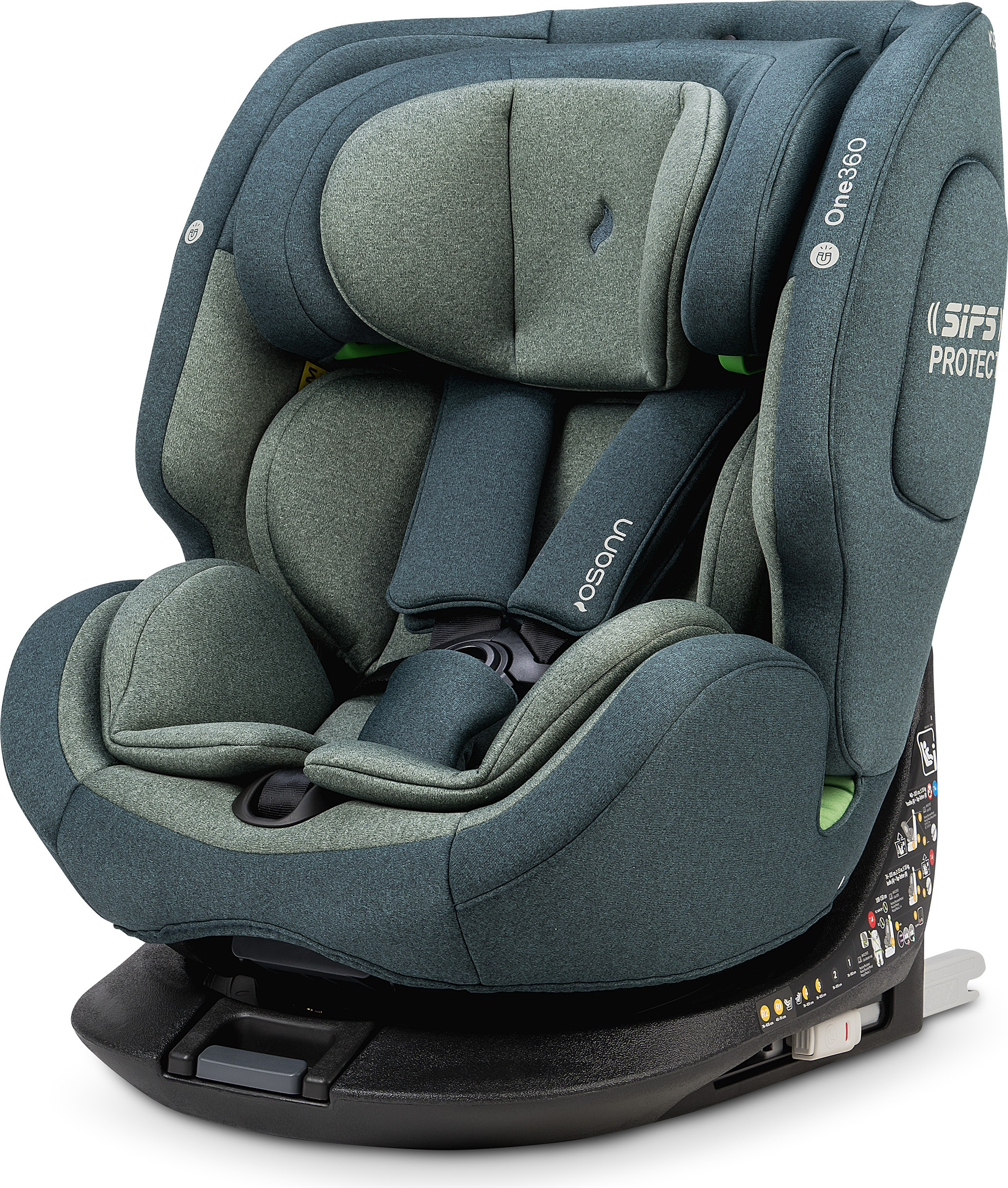 Osann Baby- und Kindersitz ONE360° drehbarer Kindersitz mit Isofix (40-150 cm) - Universe Green