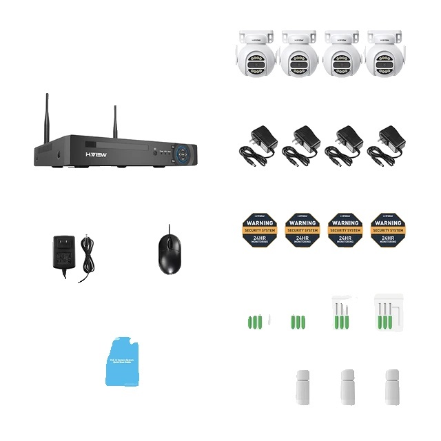Bezpečnostný kamerový systém WiFi, bezdrôtový kamerový systém, obojsmerný zvuk, 4T, 3MP 4PCS kamera