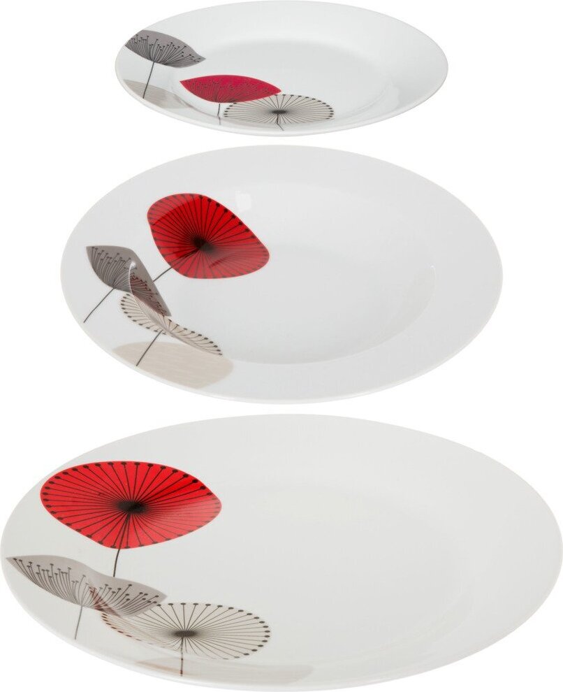 JJA Osara Geschirr Set 18-teilig aus Porzellan Secret de Gourmet, weiß - Secret de Gourmet