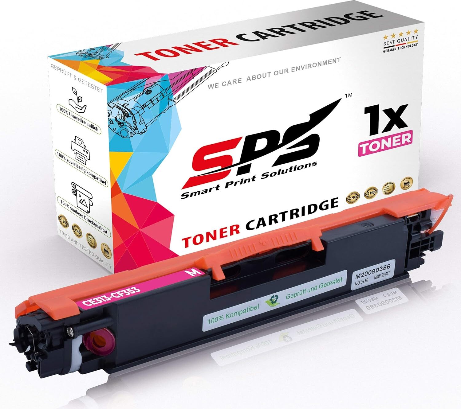 sps CF400X /201X Toner Kompatibel für HP Color Laserjet Pro MFP M277DW | 1x Schwarz SPS_HPP_TN_CE313A_3804