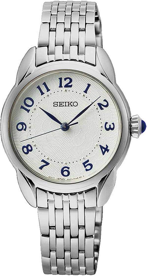 Dámske hodinky Seiko SUR561P1 quartz striebornej farby