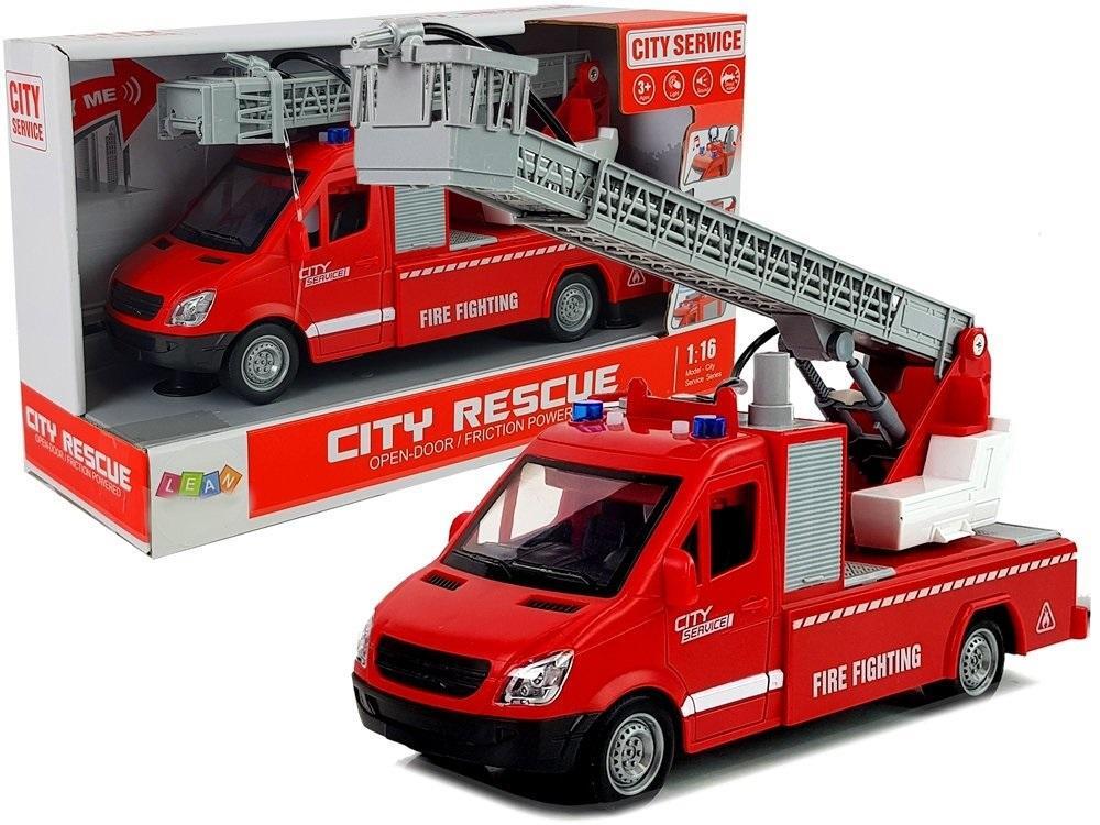Lean Toys Reibungsfeuerwehr 1:16 Sound mit Wasser LTY-8442-uniw