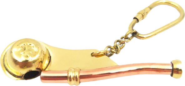 Madrid Magnificence Boseman Messing Schlüsselanhänger mit Pfeife - KRT28B MM229774