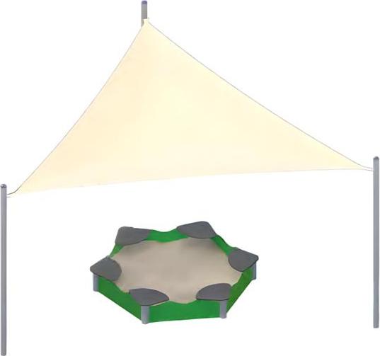 Sandkasten Überdachung Spielbereich Spielstraße Spielgeheg Sandspielbereich