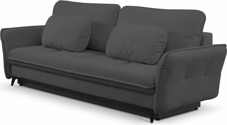EURO-MEBLE Bequemes LARGO-Sofa (Dark Grey - Mono 247)