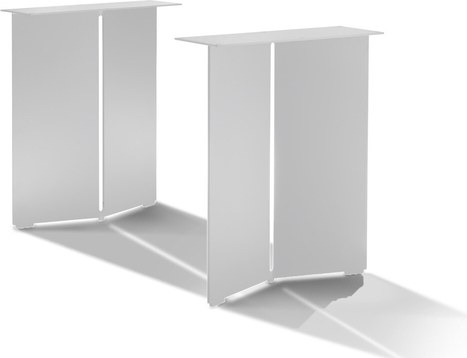 Natur24 Tischfuß Butterfly 80x10x72 Stahl Weiß Butterfly-RAL9010