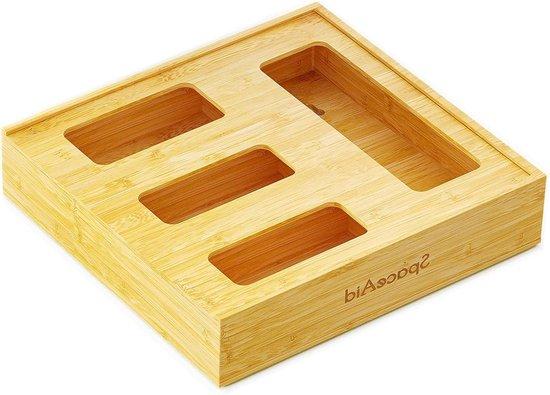 OEM Bamboo Keukenorganizer mit 4 Fächern und 31,8 x 30,5 x 5 cm 2026