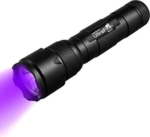 Ultrafire 395-405nm UV LED baterka Super Power Black Light Zoomable Mini Tactical Torch, ultrafialové nastaviteľné zaostrenie PET Original Stain, 502uv