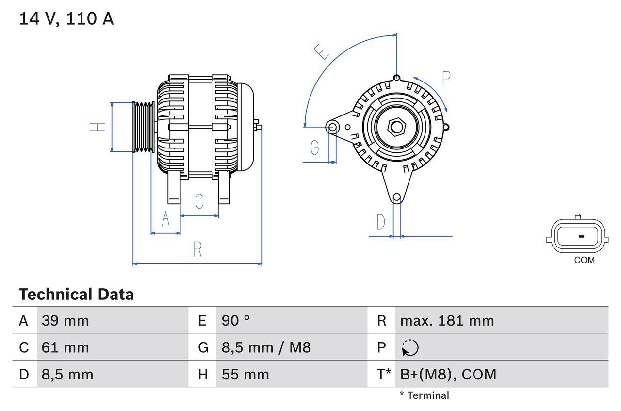 BOSCH 0 986 080 800 Generator x