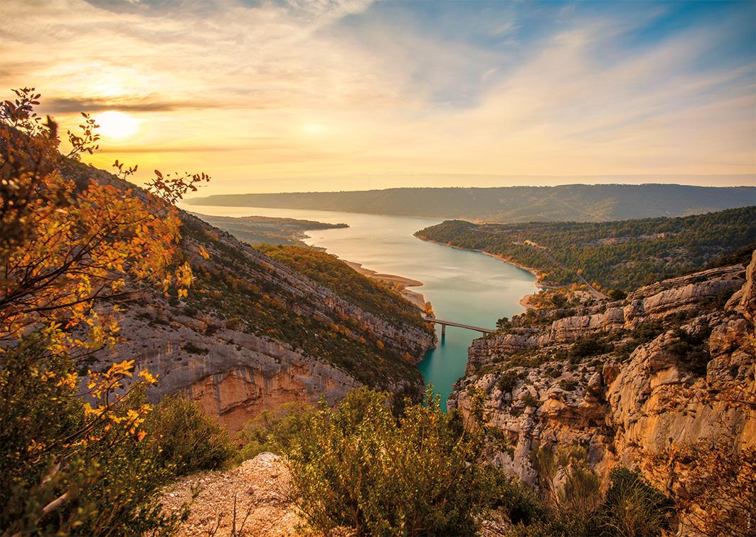 Nathan Puzzle Französische Regionen Sonnenuntergang Gorges du Verdon 1000 Teile 02004