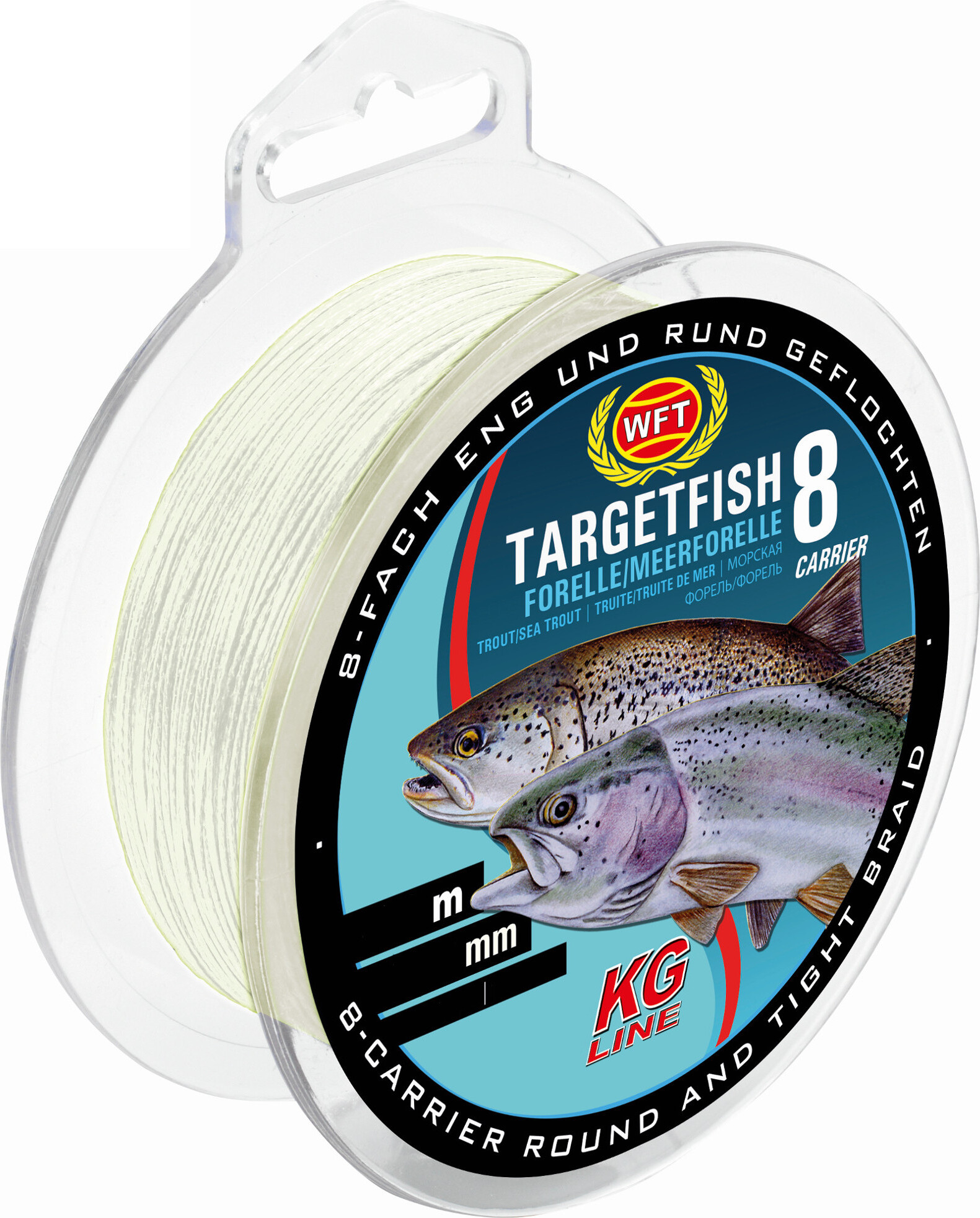 WFT TF8 Meerforelle & Forelle Trans 0,06mm 150m 3,6kg - Angelschnur 1D-C 464-006