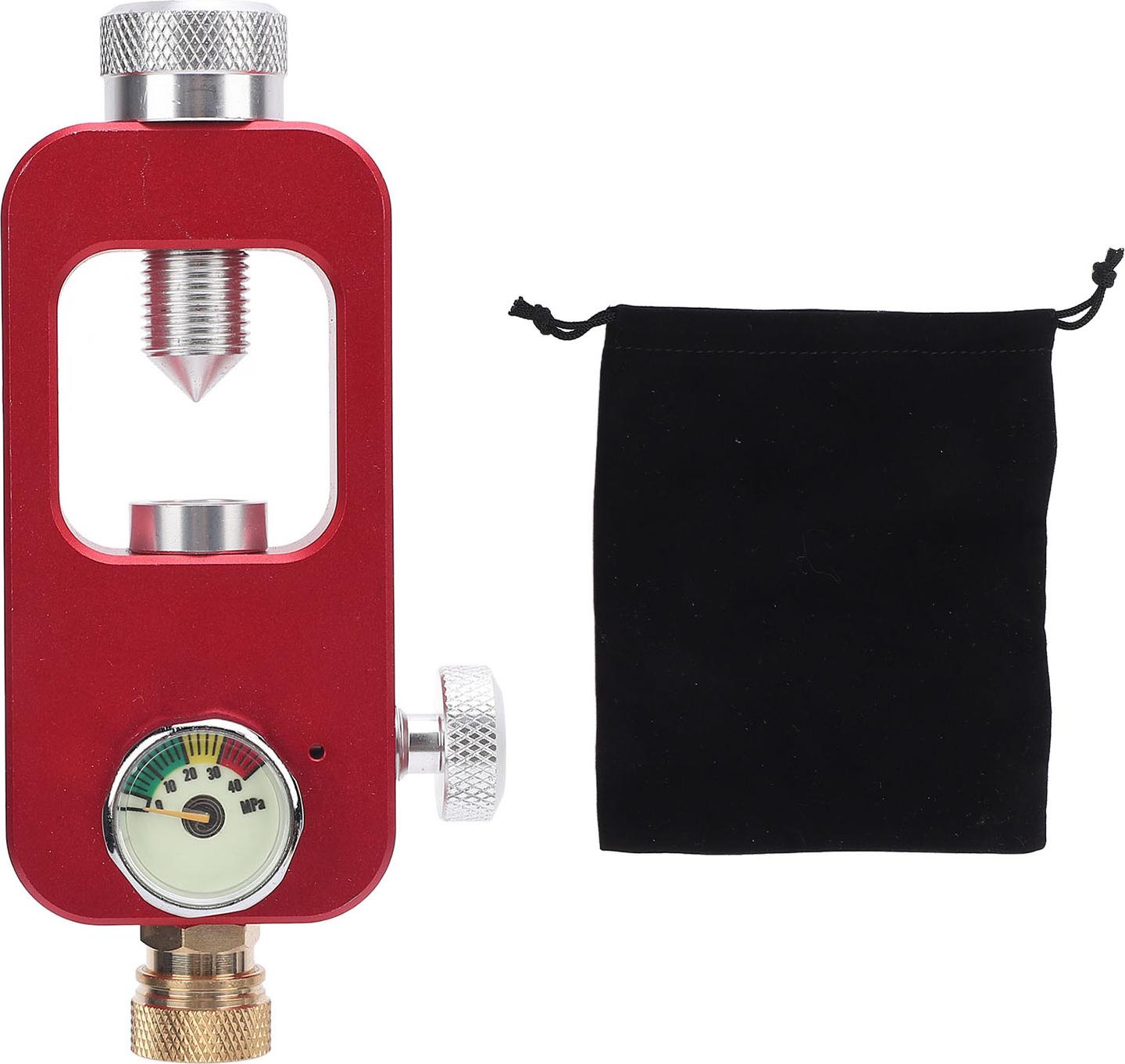 Gistuch SCUBA -Tank -Nachfülladapter 40 mPa 8mm Aluminium -Tauchausrüstung mit MPA -Druckmessstich für 0,5 l 1l Zylinderrot