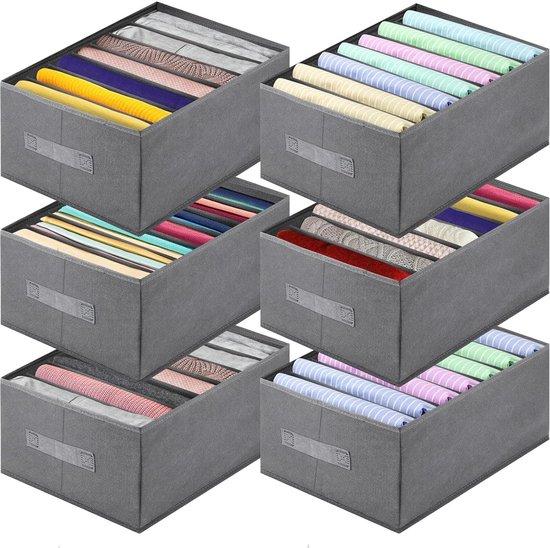 OEM Kleiderschrankorganizer, 6-teilig, stapelbar, für Kleiderschränke, Kleidungsorganizer, Kleidungsbox mit Griff (7 Fächern) 2026