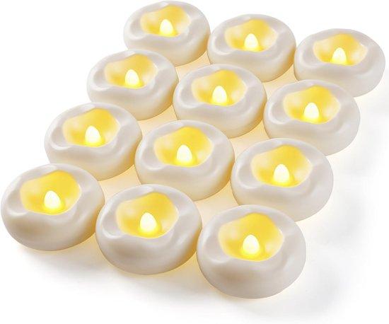 OEM 12 LED-Beleuchtungsschwimmkerzen – 2 Zoll – 180 Stunden Branddauer – für Schwimmbad, Teich, Brunnen, Badezimmer und romantische Dekoration 2026