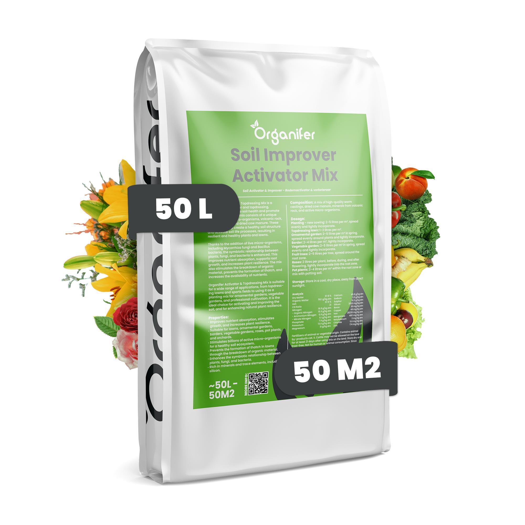 Bodenverbesserer - Aktivator Mix (50 Liter für 50m2) - Organifer 242693