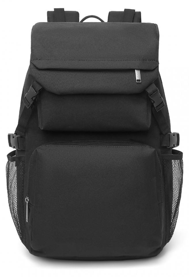 Kono Schwarzer Herren-Studentenrucksack für einen 14-Zoll-Laptop für Informatikstudenten von Oxbow