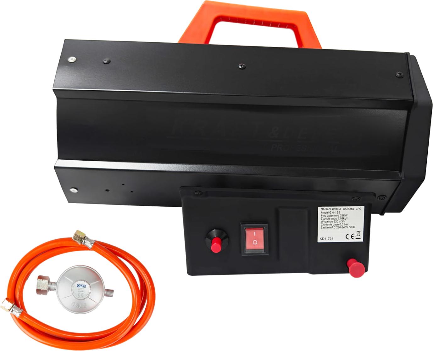 Plynový ohrievač 25kW + regulátor a hadica | KD11734