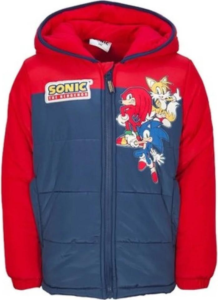 Sonic The Hedgehog Kinder Winterjacke Jungen Jacke mit Kapuze – Rot / 98