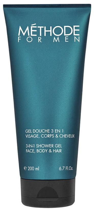 Méthode Jeanne Piaubert METHODE FÜ R MÄ NNER Duschgel 3 in 1 fü r Gesicht, Kö rper und Haar 200 ml 800203