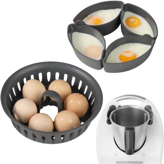 OEM Eierrezeptor 2-in-1 - BPA-frei - für Thermomix TM5, TM6 & TM31 - für 4 pochierte und 6 gekochte Eier - 2-fach Gerät 2026