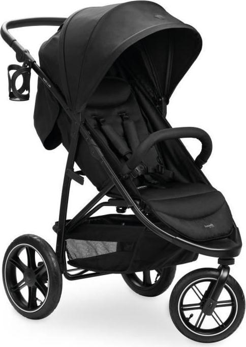Kinderwagen Hauck Rapid 3 Air, 3 Räder, Einhand Faltbar, Luftreifen, UPF 50+ Verdeck, Schwarz HAU4007923148594