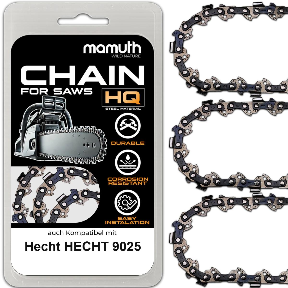 Mamuth 3x Sägekette 20cm 1,3mm 3/8" 33TG für Hecht HECHT 9025