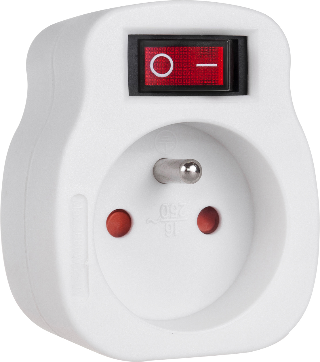 Steckdose Maclean MCE13 Steckdosenschalter max. Spannung: 250V Schutzkontakt Weiß