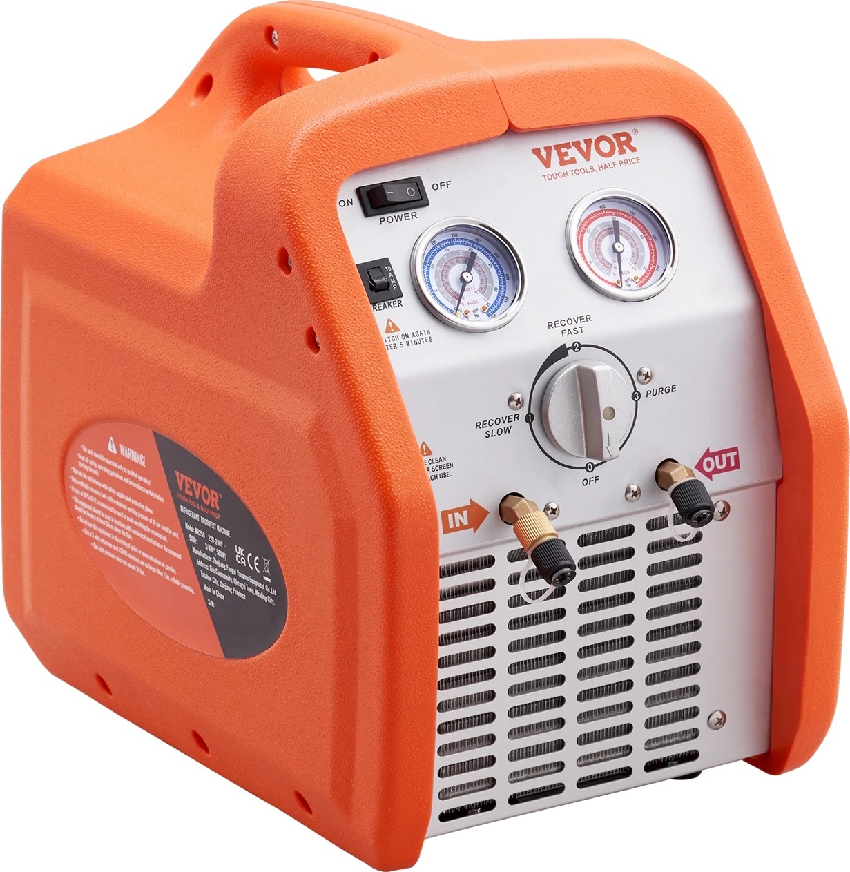 OEM Kältemittel-Rückgewinnungsmaschine, hohe Rückgewinnungsrate, leichtes Design, 3 4HP 2325