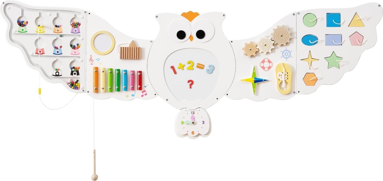 Northix Montessori-Aktivitätsbrett für die Wand - 11-in-1-Aktivitätszentrum