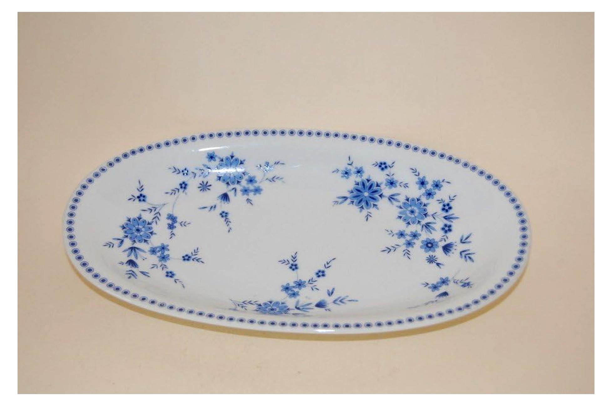 Markenlos Servierplatte Platte Schale 24/14cm Isolde Doris Bayerisch Blau