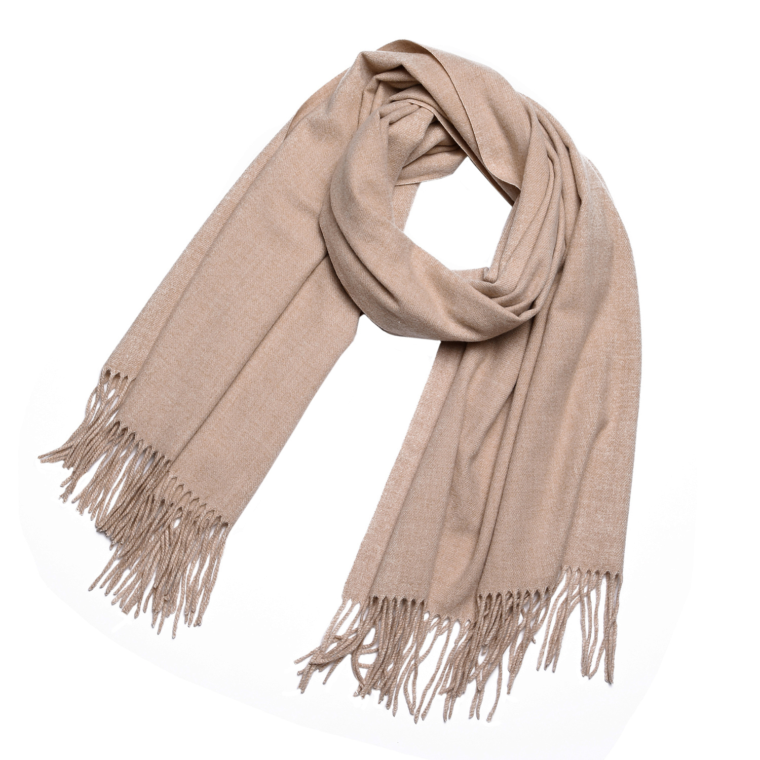 DonDon Damen Winter-Schal groß und flauschig 200 x 70 cm - Beige DO-SCH005