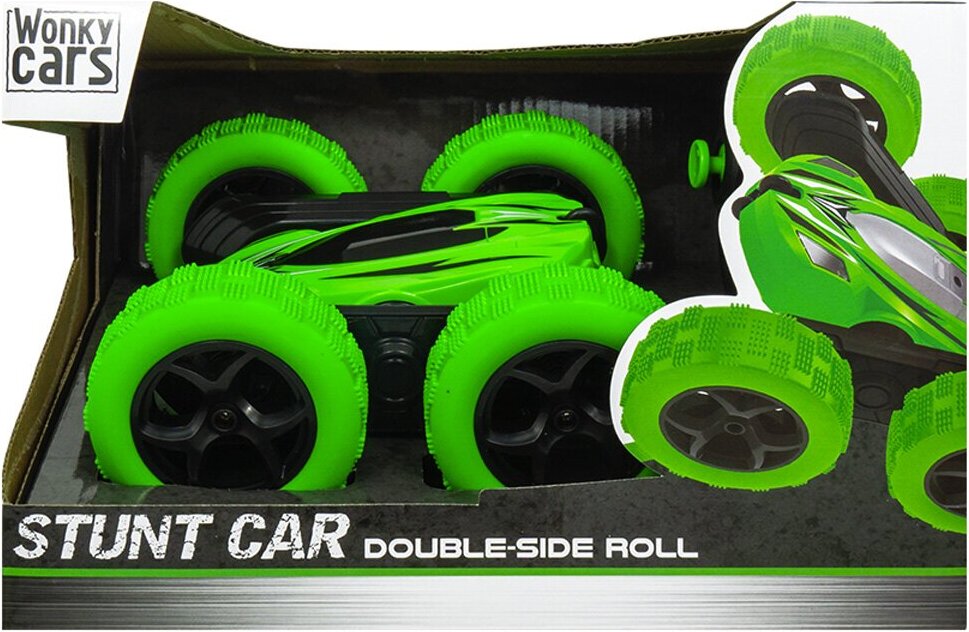 Jollity Works Ferngesteuertes Stunt Auto – Rotiert & dreht sich um 360° für actionreichen Spaß Grün PRX-69-Grün