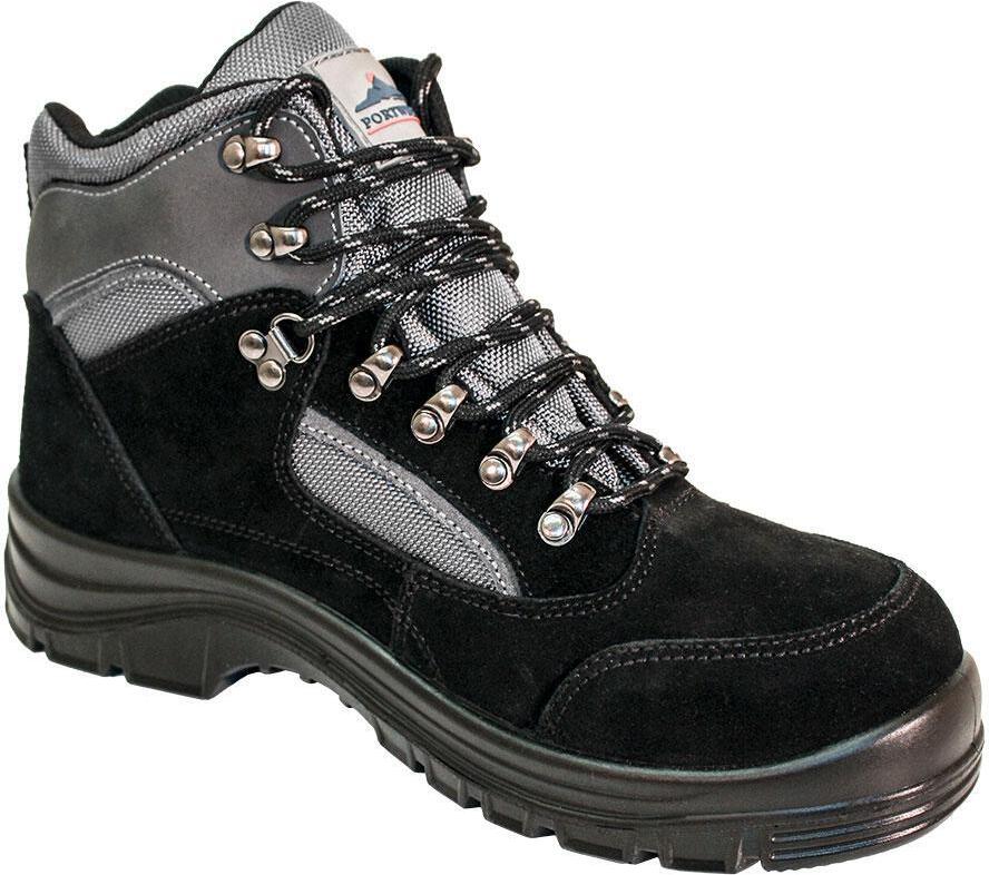 Portwest - Pánske turistické topánky, kožené PW1081 (48 EU) (Black)