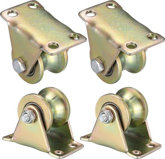 OEM 4 Stück Kabelwinden - Metall-Hubscheiben - V-Rollenhub - 30mm - Gleichblech - Vorgehärtet - Kabelrollen für Rolltore und Schiebetüren 2026