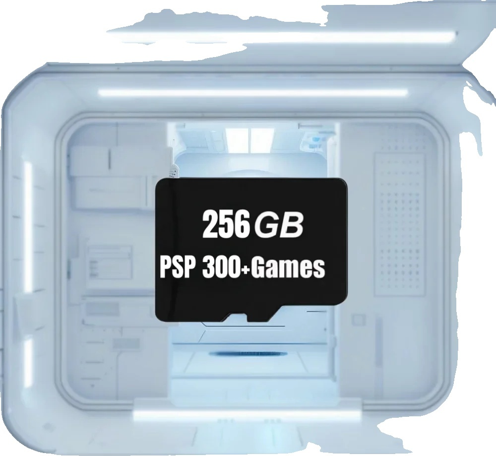 Karta TF pre PSP, 256 GB pamäte, viac ako 300 predinštalovaných hier, 256G PSP