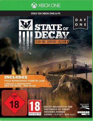 Microsoft State of Decay: Year One Survival Edition, Xbox One, Xbox One, M (Reif) 4XZ-00024