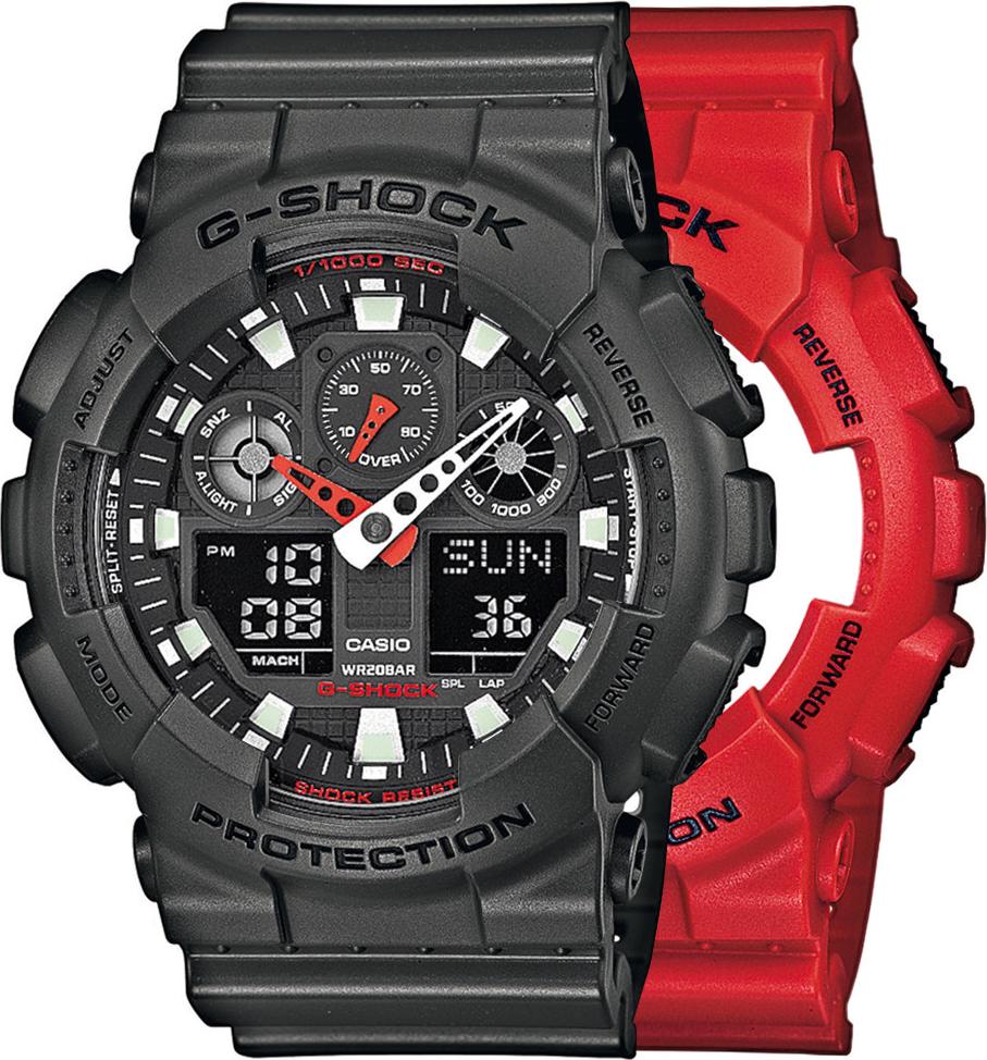 Casio G-Shock SET GA-100B-4AER hodinky + BEZEL 10467795 + BAND 10467764 20BAR