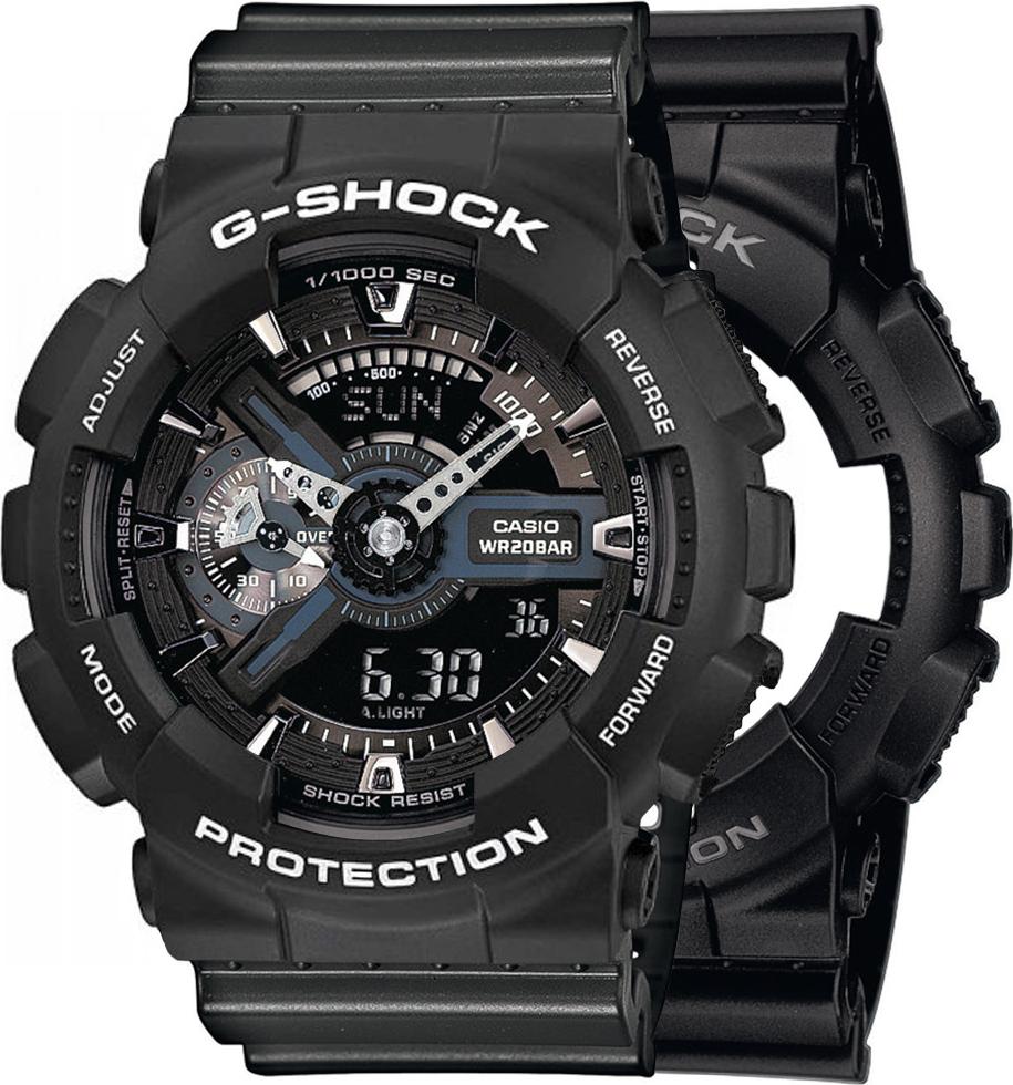 Casio G-Shock SET GA-110-1BER hodinky + BEZEL 10508136 + BAND 10467764 20BAR