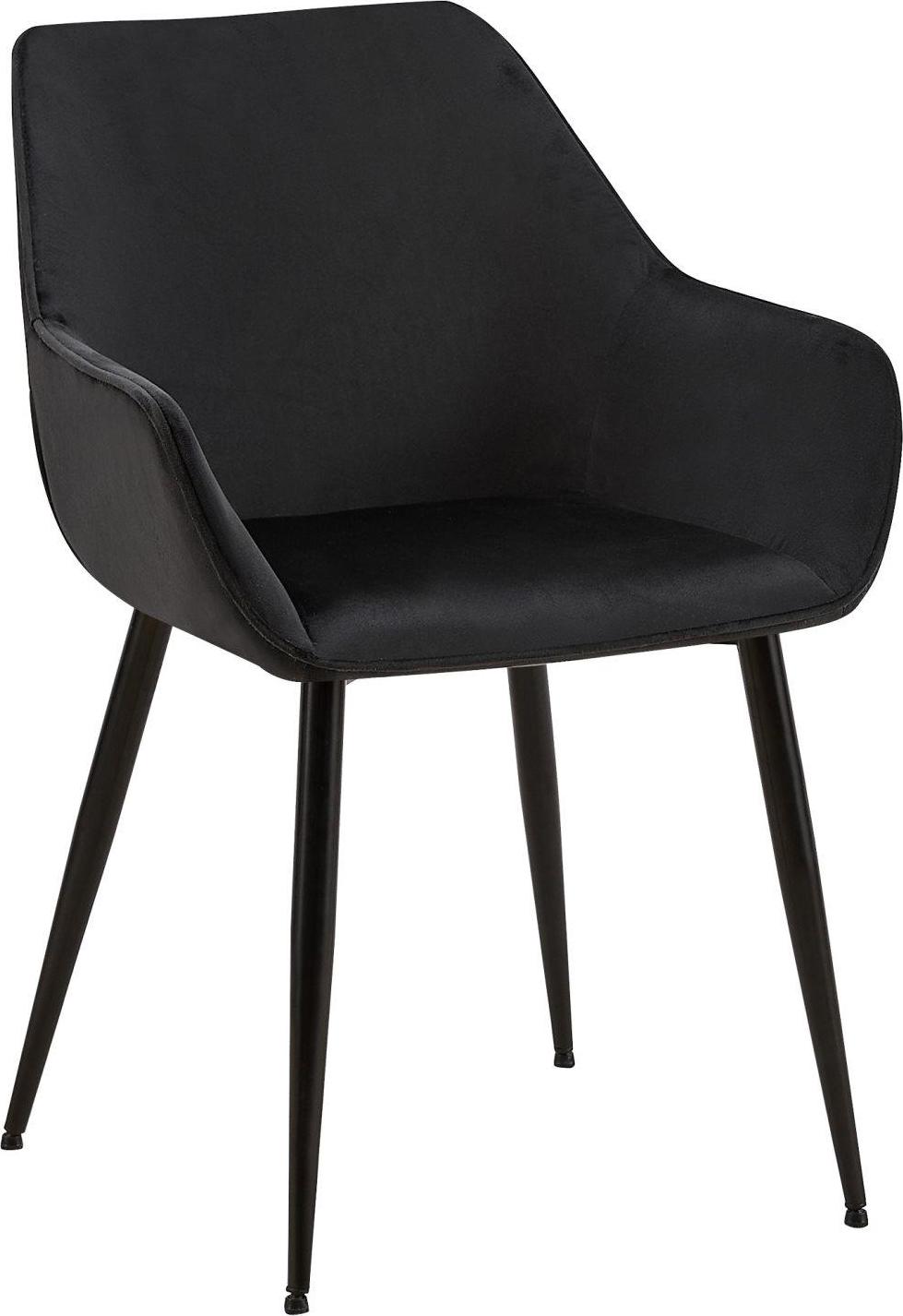 BellaFurn Esszimmerstuhl – bequemer Luxus – stabiles Metallgestell | Farbe: Schwarz | Material: Weich 322716