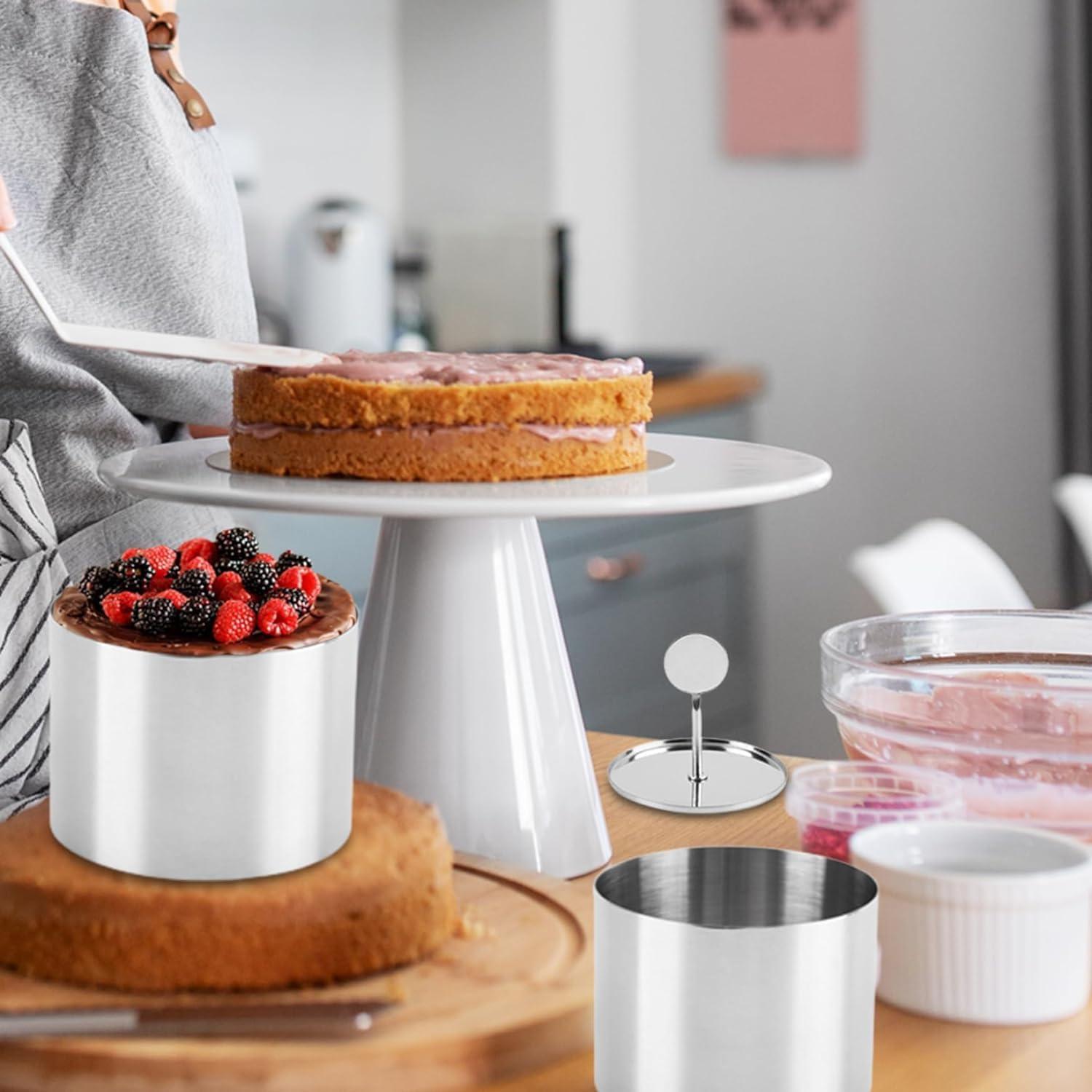 Markenlos Edelstahl Taartringe Set - Für Dessertringe